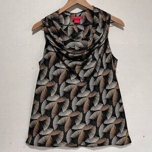 Sunny Leigh Petite Black And Gold Sleeveless Top   Size PM